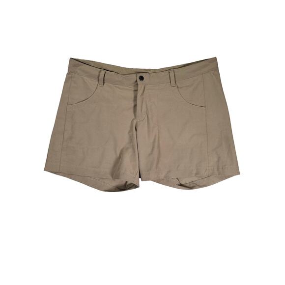 Patagonia Pants - Patagonia Happy Hike Shorts 5" Womens 14 Ash Tan Outdoor Hiking 50+ UPF Gorpcore